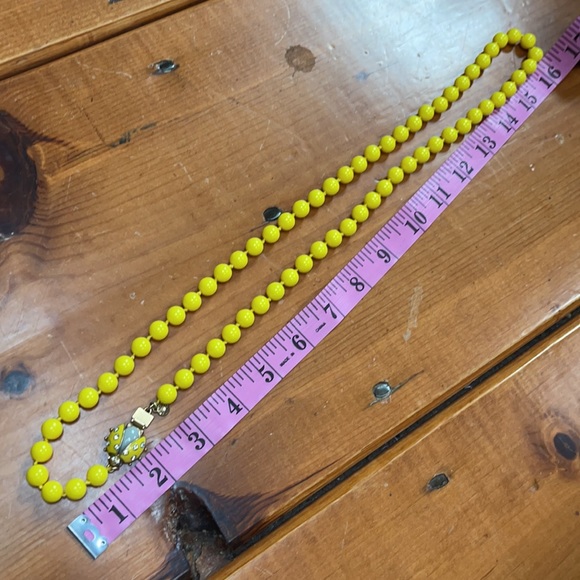 JCrew yellow beaded necklaces (2) with ladybug clasp - Picture 5 of 12